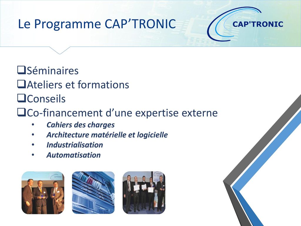 Le programme CAPTRONIC ppt télécharger